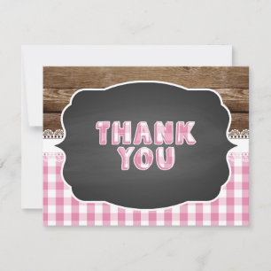 Tarjeta Festiva Baby Q Gracias Card - Rosa