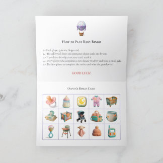 Tarjeta Festiva Baby Shower Bingo Game Board11. Fun Party