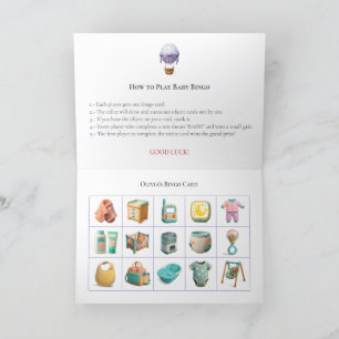 Tarjeta Festiva Baby Shower Bingo Game Board12. Fun Party