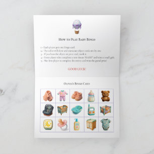 Tarjeta Festiva Baby Shower Bingo Game Board13. Fun Party