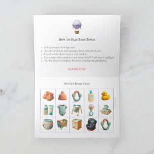 Tarjeta Festiva Baby Shower Bingo Game Board15. Fun Party