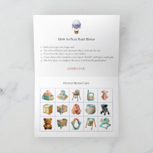 Tarjeta Festiva Baby Shower Bingo Game Board16. Fun Party