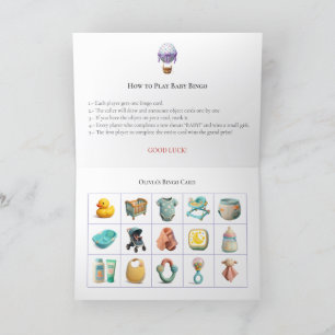 Tarjeta Festiva Baby Shower Bingo Game Board18. Fun Party