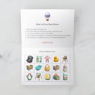 Tarjeta Festiva Baby Shower Bingo Game Board19. Fun Party