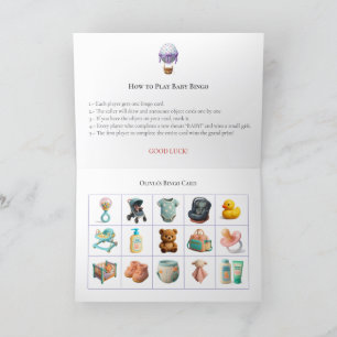 Tarjeta Festiva Baby Shower Bingo Game Board20. Fun Party