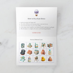 Tarjeta Festiva Baby Shower Bingo Game Board2. Fun Party