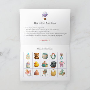 Tarjeta Festiva Baby Shower Bingo Game Board7. Fun Party