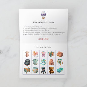 Tarjeta Festiva Baby Shower Bingo Game Board9. Fun Party