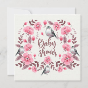 Tarjeta Festiva Baby Shower Birds