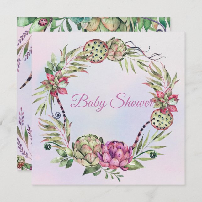 Tarjeta Festiva Baby Shower exitoso (Anverso / Reverso)