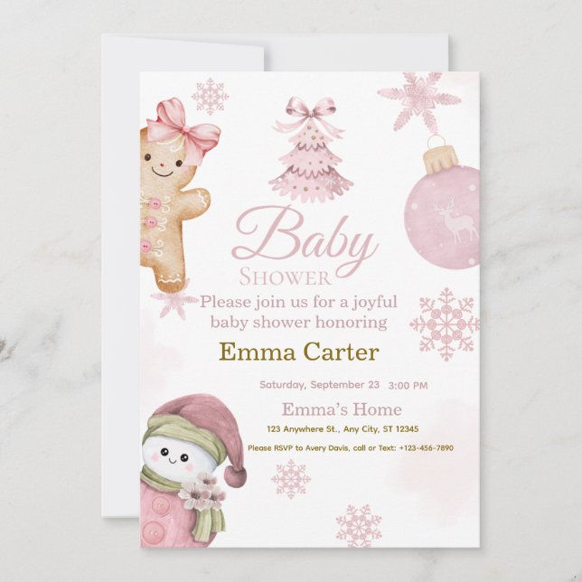 Tarjeta Festiva Baby Shower Invitation (Anverso)