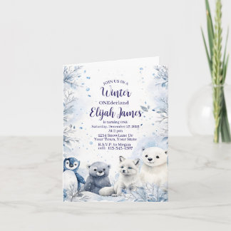 Tarjeta Festiva Baby's 1st Birthday Invitation