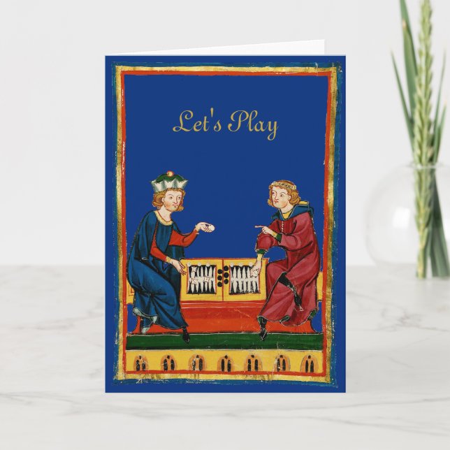Tarjeta Festiva Backgammon: Personalizable (Anverso)