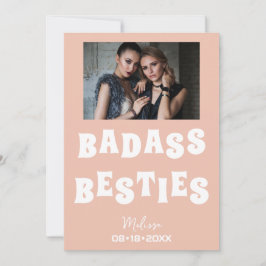 Tarjeta Festiva Badass Besties Graciosa Bridesmaid Favor Regalo