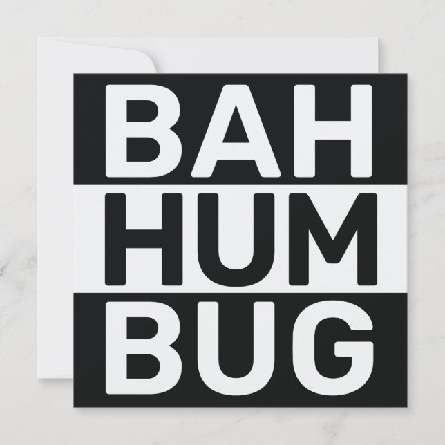 Tarjeta Festiva Bah humbug (Anverso)
