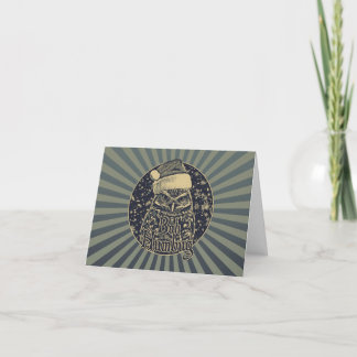 Tarjeta Festiva Bah Humbug Grumpy Navidades Owl