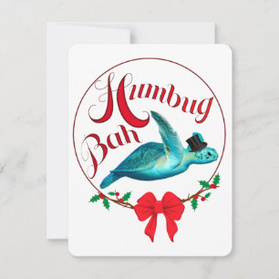 Tarjeta Festiva Bah Humbug Navidades Scrooge Turner