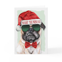 Bah Humbug Pug Dog Funny Navidades