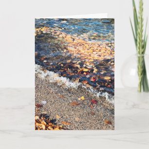 Tarjeta Festiva bahía escolar en otoño