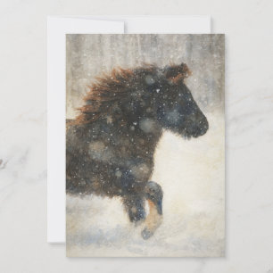 Tarjeta Festiva Bailando a través de la nieve