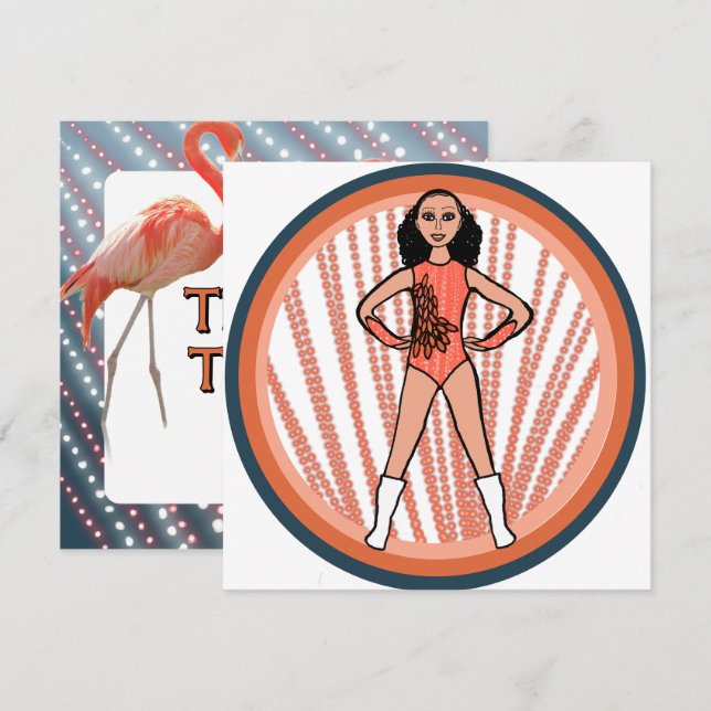 Tarjeta Festiva Bailarín de Flamenco (Anverso / Reverso)