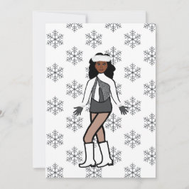 Tarjeta Festiva Bailarina de nieve plateada