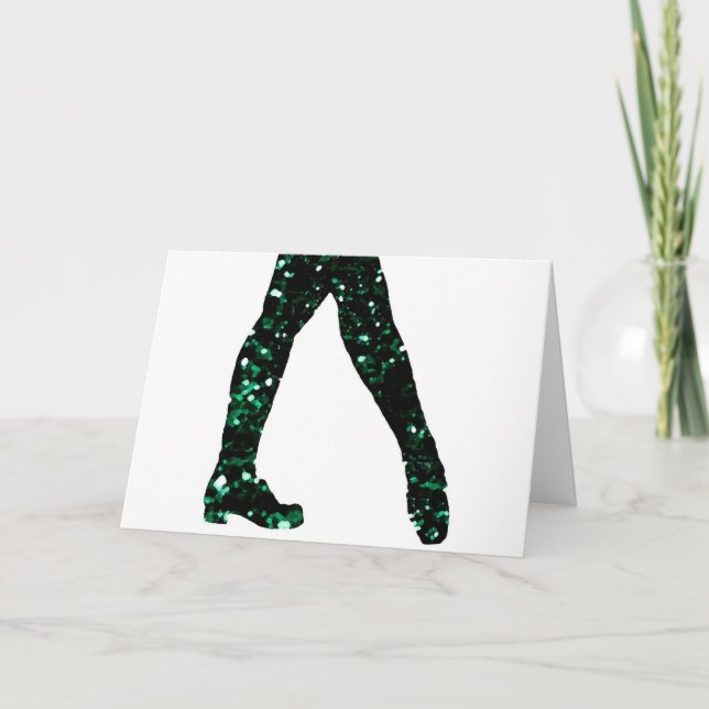 Tarjeta Festiva Bailarina irlandesa (Anverso)