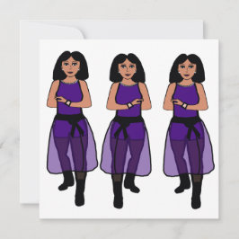 Tarjeta Festiva Bailarina Sheer Purple B