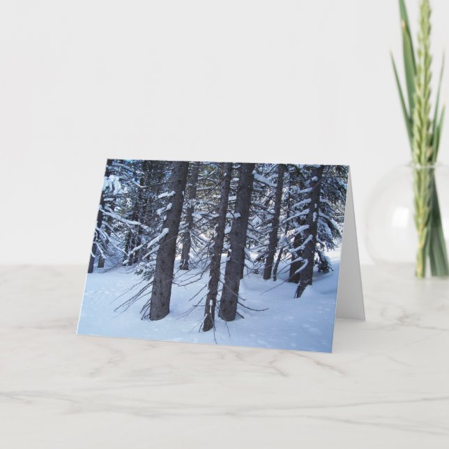 Tarjeta Festiva Bailarinas de nieve (Anverso)