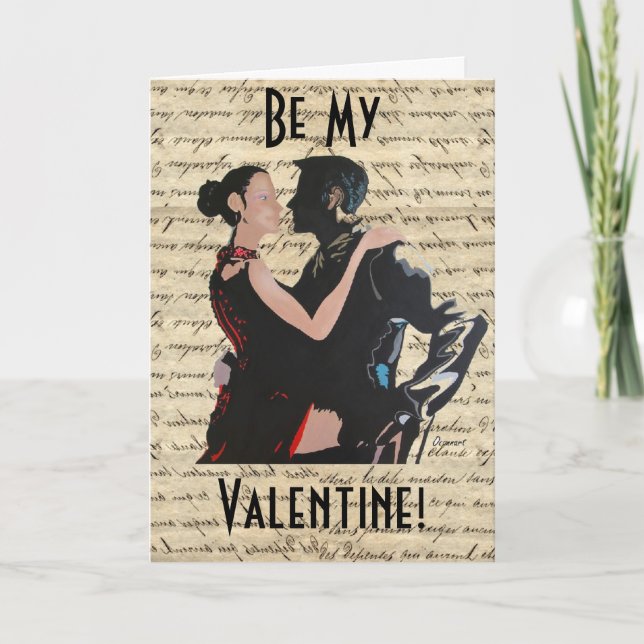 Tarjeta Festiva Bailarines del tango (Anverso)