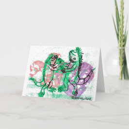 Tarjeta Festiva Baile de Iguana con usted