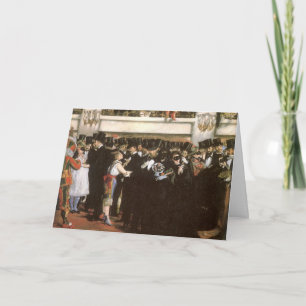 Tarjeta Festiva Baile de Máscaras en la Ópera de Manet