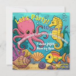 Tarjeta Festiva Bajo el Fiesta del mar