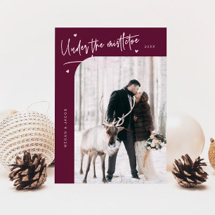 Tarjeta Festiva Bajo Mistletoe Forever New Photo Cranberry