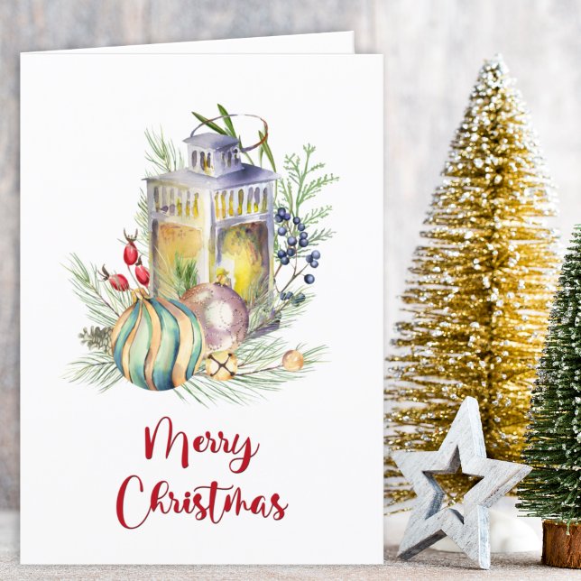 Tarjeta Festiva Balas acuáticas y Navidades de linternas saludan (Subido por el creador)