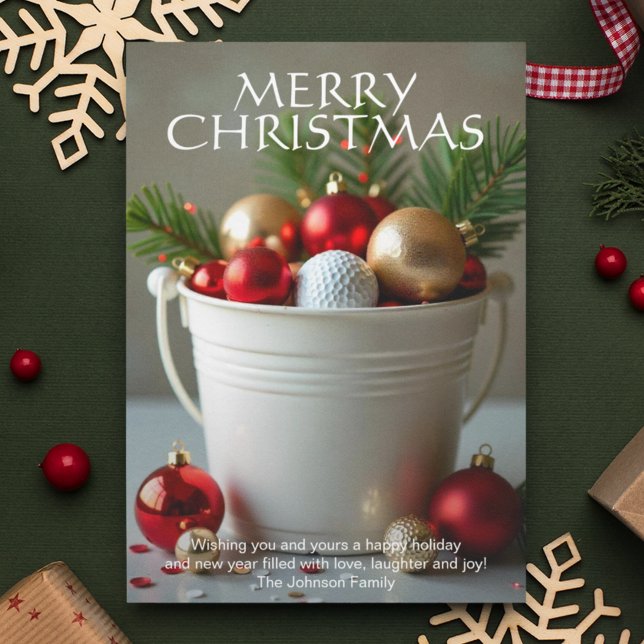 Tarjeta Festiva Balde de golf para navidades (Subido por el creador)
