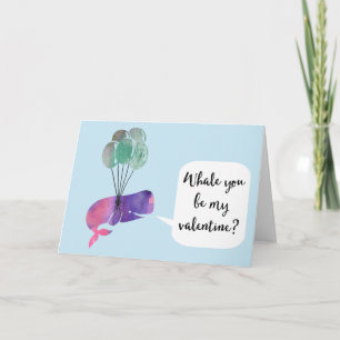 Tarjeta Festiva Ballena eres mi valentina