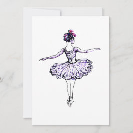 Tarjeta Festiva Ballerina Silhouette