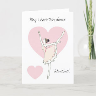 Tarjeta Festiva Ballerina Valentine ¿Puedo Tener Este Corazón De B