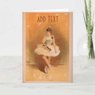 Tarjeta Festiva Ballet Dancers, personalize add text