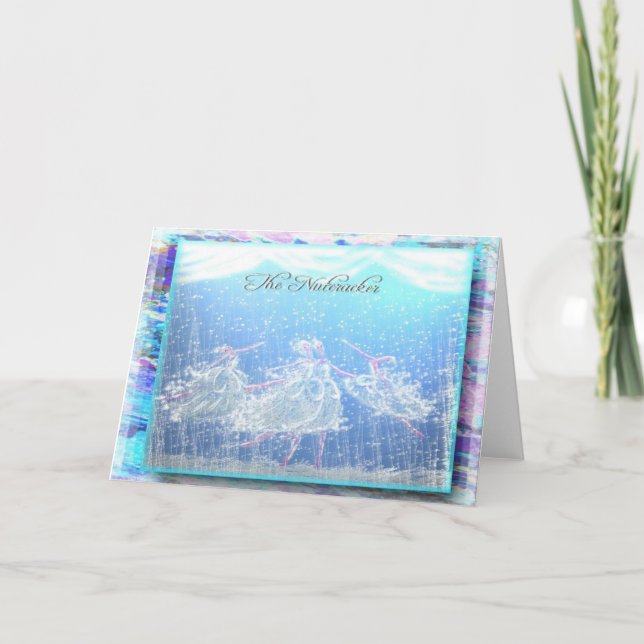 Tarjeta Festiva Ballet "nieve" - 355 del cascanueces (Anverso)