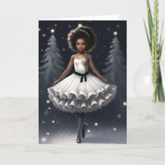 Tarjeta Festiva Ballet Reina de la Nieve Bailarina Copo de Nieve N
