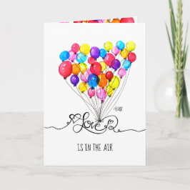 Tarjeta Festiva BALLOON LOVE está en el aire | Corazón | Día de Sa