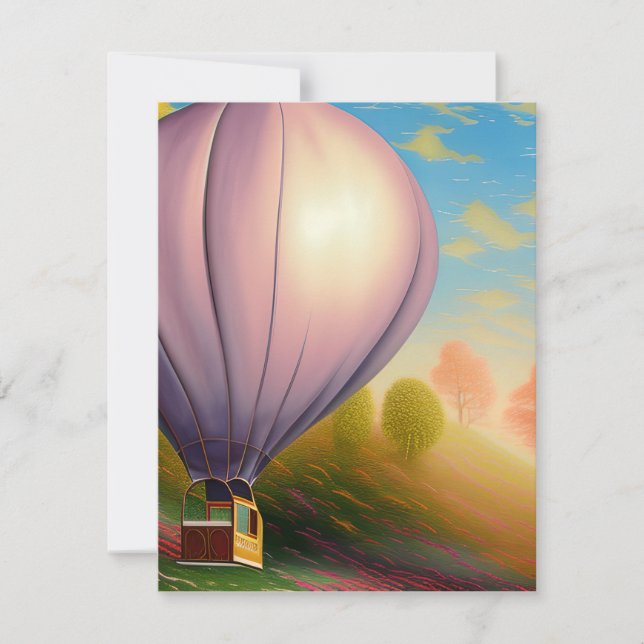 Tarjeta Festiva Balón de aire caliente (Anverso)