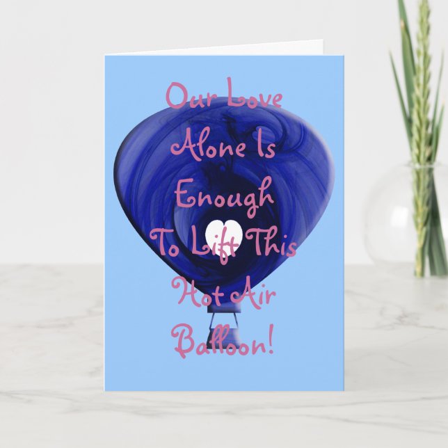 Tarjeta Festiva Balón de aire caliente (Anverso)