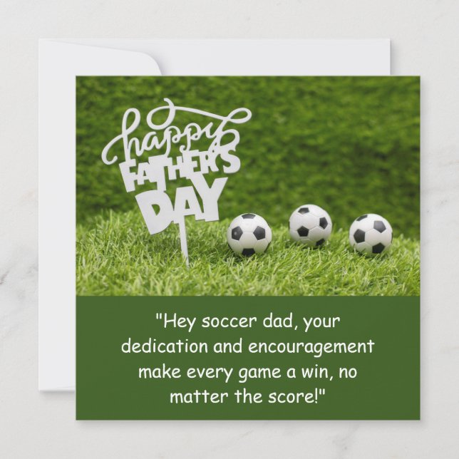Tarjeta Festiva Balón de Fútbol para Papá en el Día del Padre (Anverso)