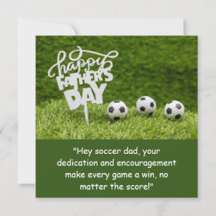 Tarjeta Festiva Balón de fútbol para papá en el Día del Padre   