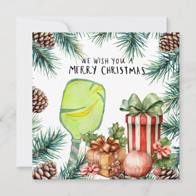 Tarjeta Festiva Baloncesto con marco de Navidades (Anverso)