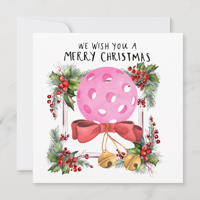 Tarjeta Festiva Baloncesto con marco de Navidades (Anverso)
