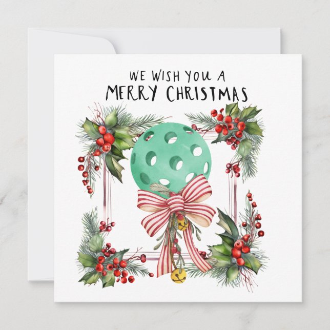 Tarjeta Festiva Baloncesto con marco de Navidades (Anverso)